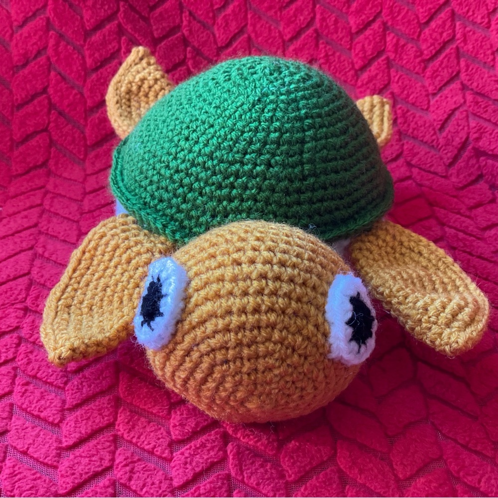Handmade crochet turtle